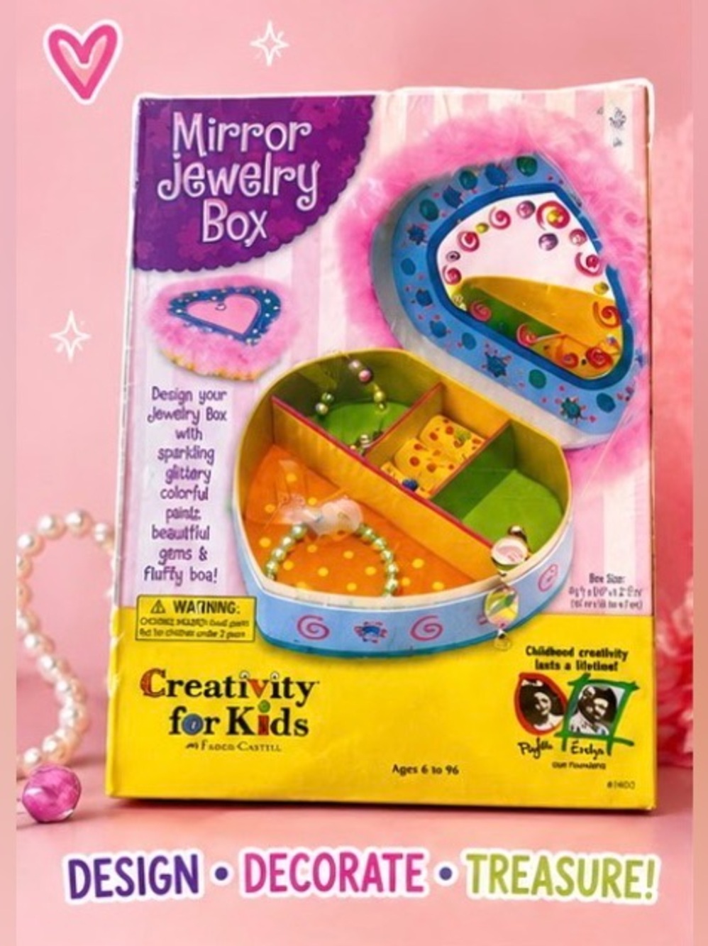 Creativity for Kids Design your own Mirror Jewelry Box NWT